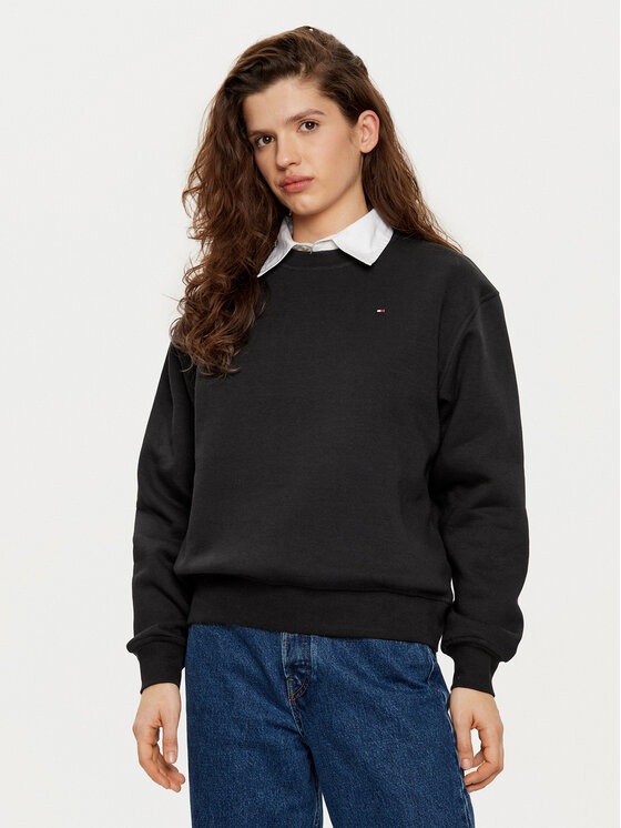 Tommy Hilfiger Tommy Hilfiger Pulóver WW0WW41246 Fekete Relaxed Fit
