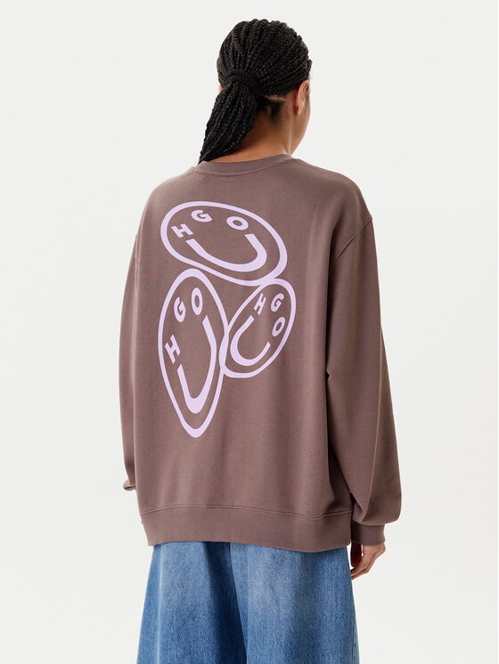 HUGO HUGO Felpa 50545052 Marrone Oversize