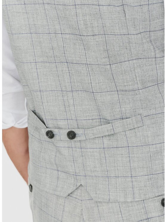 Pako Lorente Pako Lorente Kamizelka P24SF-8G-002 Szary Slim Fit