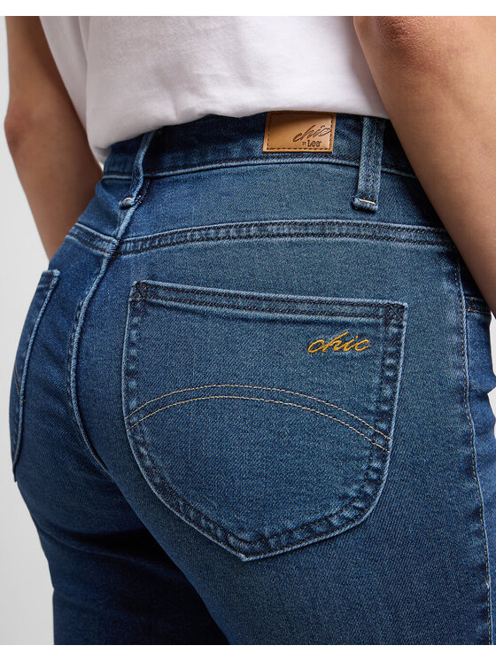 Lee Lee Jeansy HIGH RISE SKINNY Niebieski Slim Fit