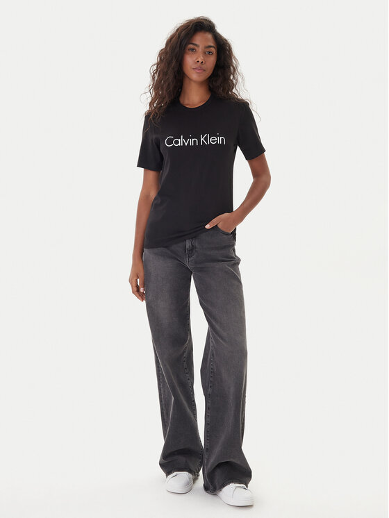 Calvin Klein Underwear Calvin Klein Underwear Marškinėliai 000QS61105E Juoda Regular Fit