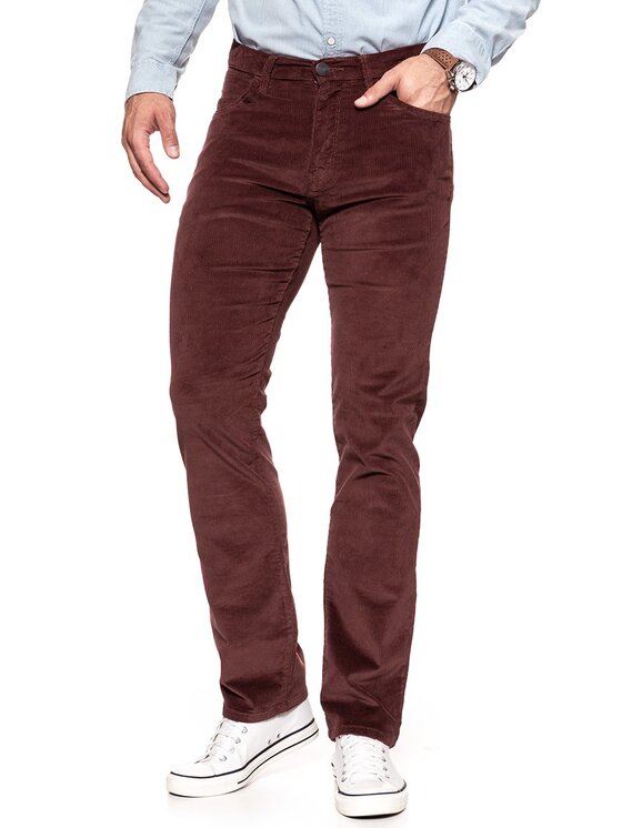 Wrangler Wrangler Spodnie materiałowe ARIZONA Brązowy Straight Fit