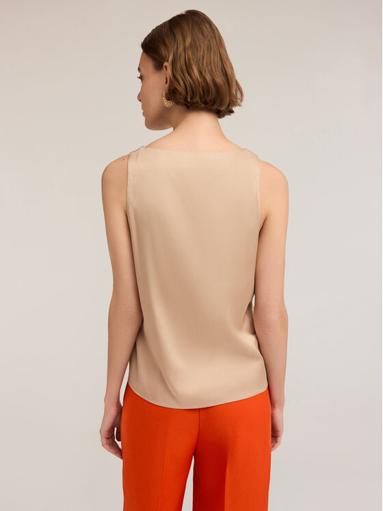 Motivi Motivi Top D725Q000442N002 Kremowy Regular Fit