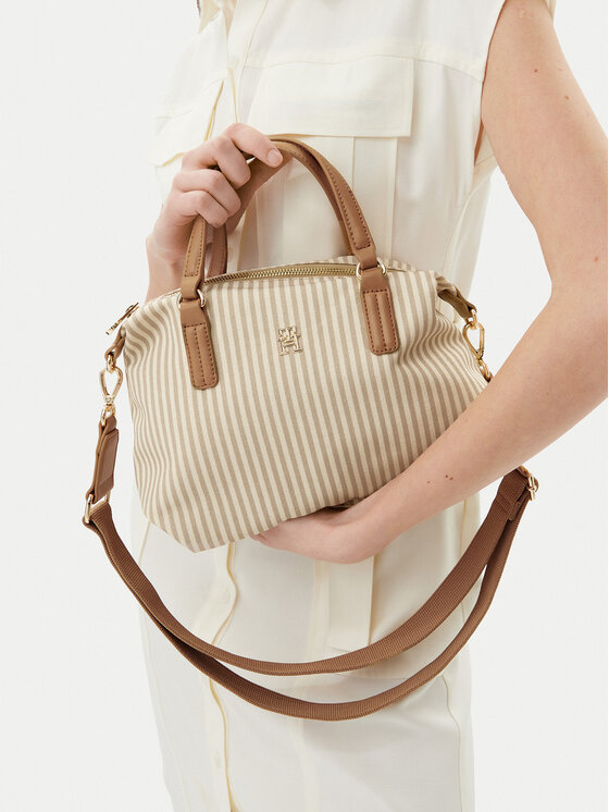 Tommy Hilfiger Tommy Hilfiger Käekott Poppy Summer Small Tote AW0AW17202 Beež