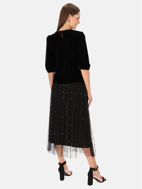 L’AF L’AF Bluzka Perla Czarny Regular Fit