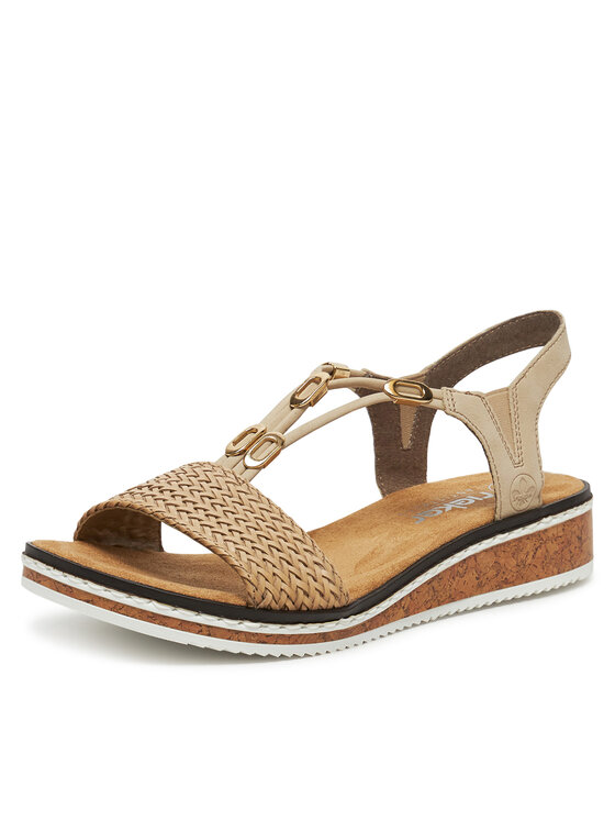 Rieker Rieker Sandalen V3662-62 Beige