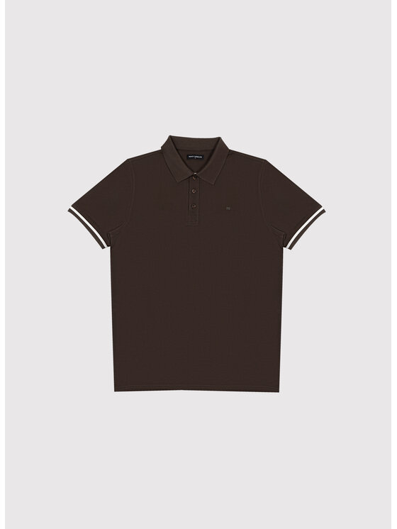 Pako Lorente Pako Lorente Polo P26WN-TX-007 Brązowy Regular Fit