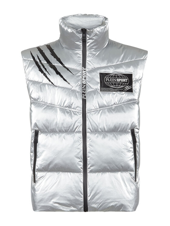 Plein Sport Plein Sport Kamizelka 14207 Srebrny Regular Fit