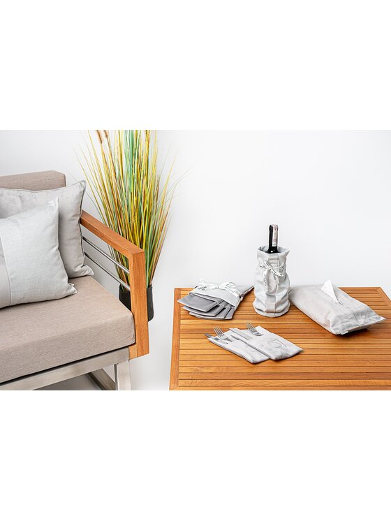Doram design Doram design Dekoracja Welurowe etui na sztućce Aluminium Szary