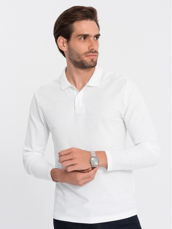 Ombre Ombre Longsleeve OM-POBL-0114 Biały Fitting Fit
