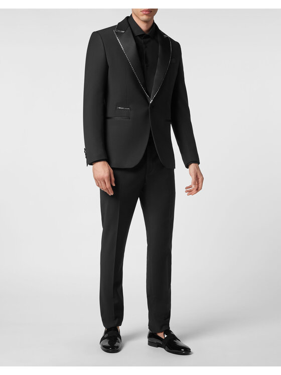 PHILIPP PLEIN PHILIPP PLEIN Marynarka 545 Czarny Fitted Fit