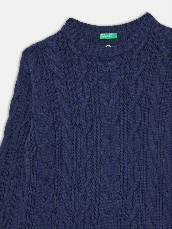 United Colors Of Benetton United Colors Of Benetton Džemper 1344C107G Tamnoplava Regular Fit