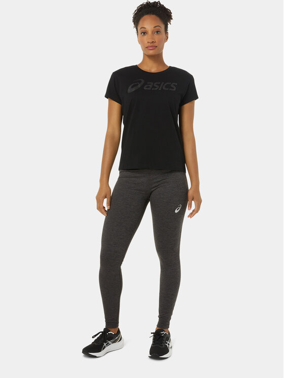 Asics Asics Тениска от техническо трико Asics Big Logo Tee Iii 2032C411 Черен Ahletic Fit