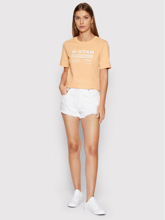 G-Star Raw T-Shirt Regular Fit Orange Label D19953-4107-C962 Originals