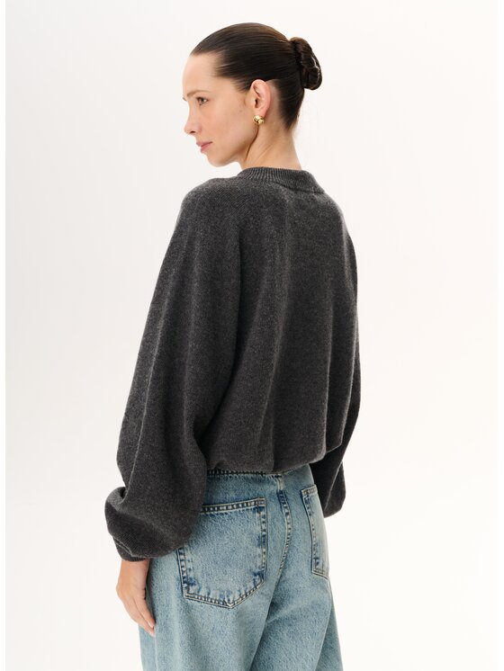 LEBRAND LEBRAND Sweter Beth Szary Regular Fit