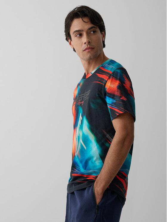 4F 4F T-Shirt PIT STOP Kolorowy Regular Fit