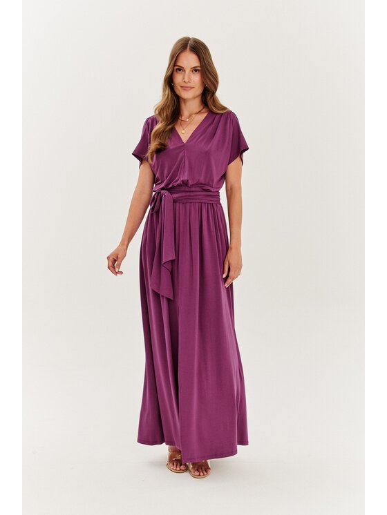 NAOKO NAOKO Sukienka codzienna Midnight Dahlia Fioletowy Regular Fit