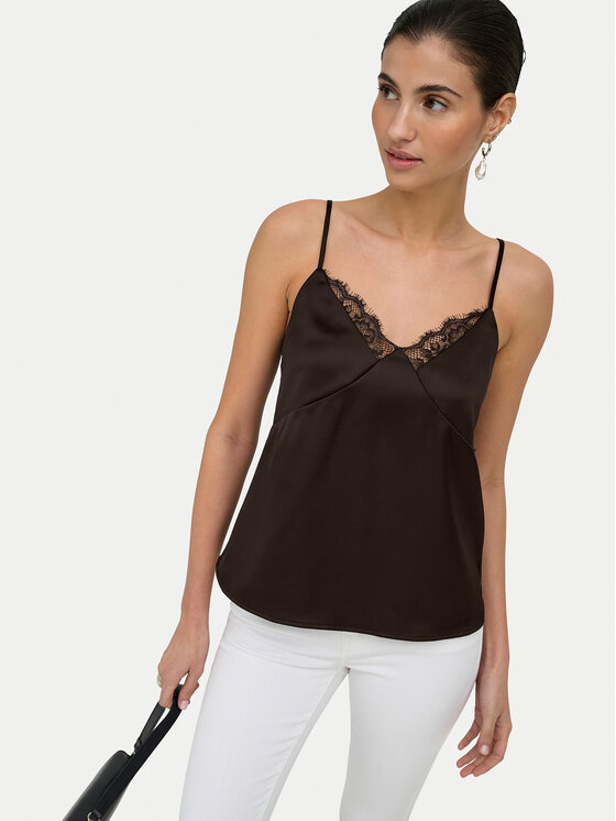 ONLY ONLY топ Faraya 15380254 Тъмнокафяв Regular Fit