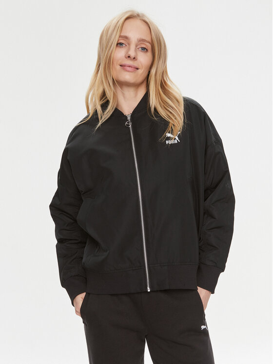 Puma Bomber stila jaka T7 621689 Melns Oversize