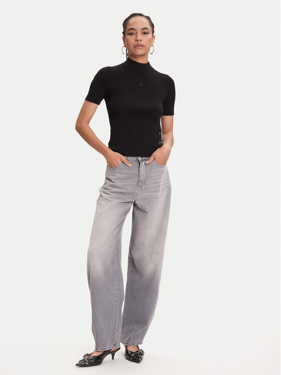 Miss Sixty Miss Sixty Bluză cu gât 6S1RJ37100 Negru Slim Fit