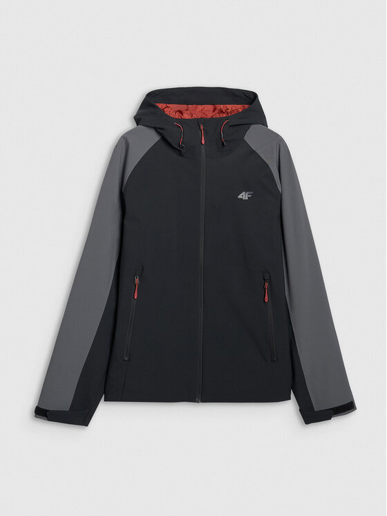 4F 4F Kurtka przejściowa MIDSHOP TEXTILE Szary Regular Fit