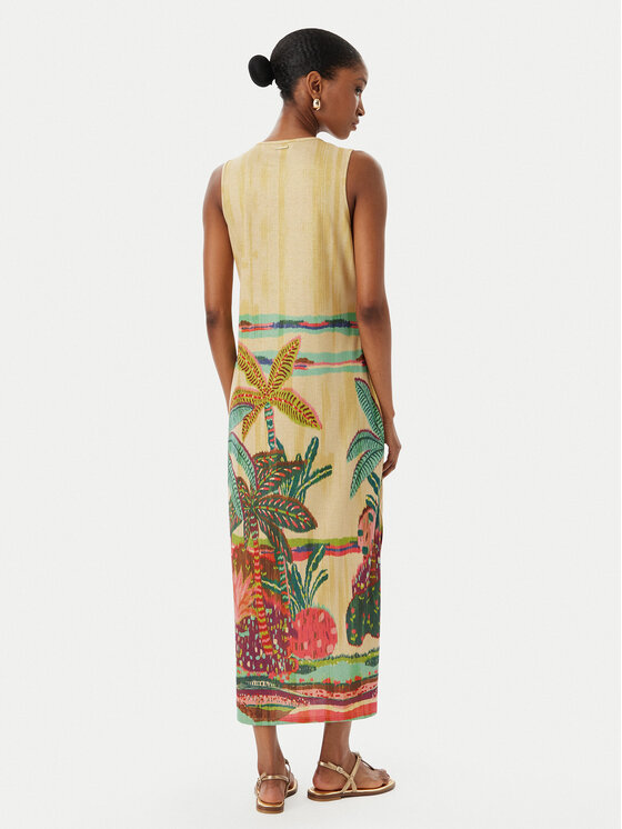LOLA CASADEMUNT LOLA CASADEMUNT Sommerkleid LS2616038 Hellbeige Regular Fit