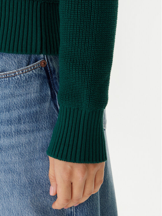 Guess Jeans Guess Jeans Пуловер W4BR08 Z3HM1 Зелен Regular Fit