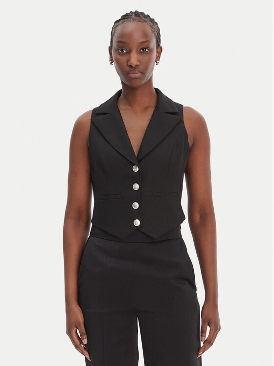 Morgan Morgan Γιλέκο 251-CJANA.F Μαύρο Slim Fit