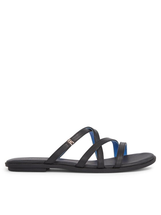 Tommy Hilfiger Natikače Th Strap Flat Sandal FW0FW08067 Crna