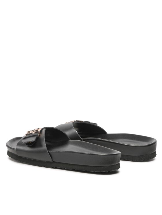 Tommy Hilfiger Tommy Hilfiger Pantoletten Th Mule Sandal FW0FW07134 Schwarz