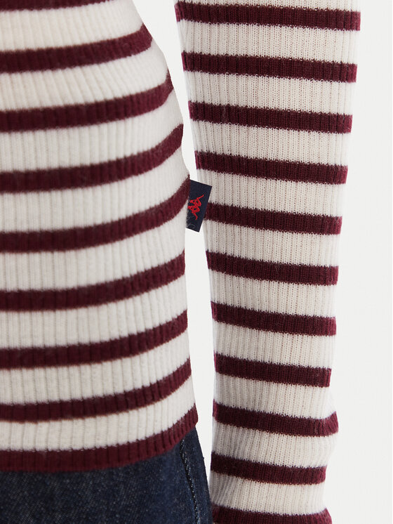Kappa Kappa Krekls ar augstu apkakli 64114XW Balts Regular Fit