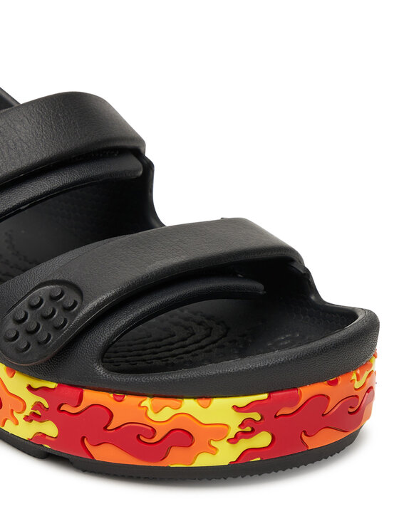 Crocs Crocs Sandali Crocband Cruiser Flames Sandal Kids 211268 Črna