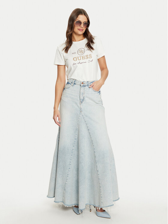 Guess Guess T-krekls V5RI05 J1314 Écru Regular Fit