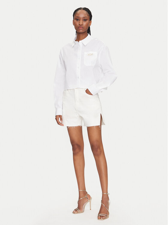 MET MET Szorty jeansowe M10 137SH Biały Regular Fit