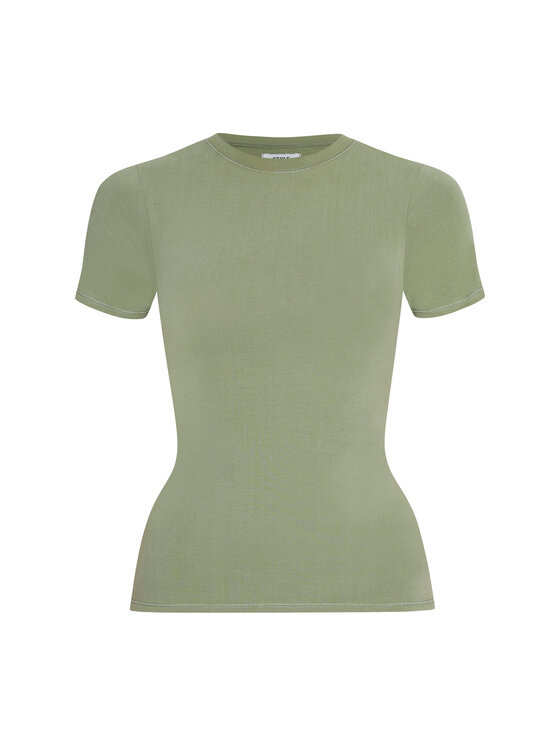 Style Republic Style Republic T-Shirt Shortsleeve Basic Zielony Curvy Fit