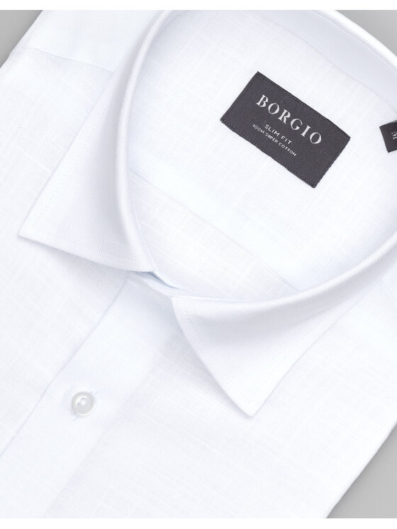 Borgio Borgio Koszula canosa_00548 Biały Slim Fit