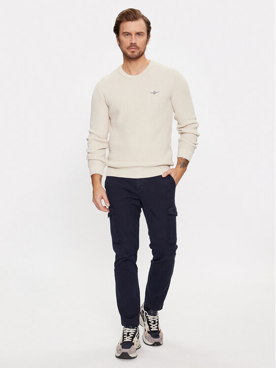 Aeronautica Militare Aeronautica Militare Megztinis 232MA1482L512 Écru Regular Fit