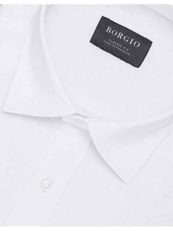 Borgio Borgio Koszula lentini Biały Classic Fit