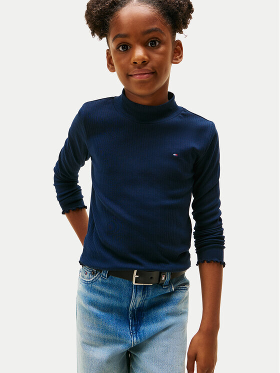 Tommy Hilfiger Tommy Hilfiger Bluse KG0KG08802 D Dunkelblau Regular Fit