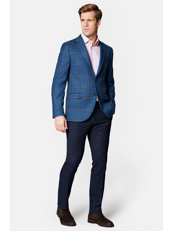Lancerto Lancerto Marynarka Imatra MA099223000001 Granatowy Slim Fit