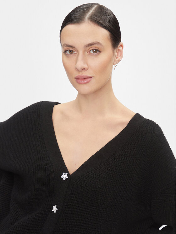 Kontatto Kontatto Cardigan 3M1216 Negru Relaxed Fit