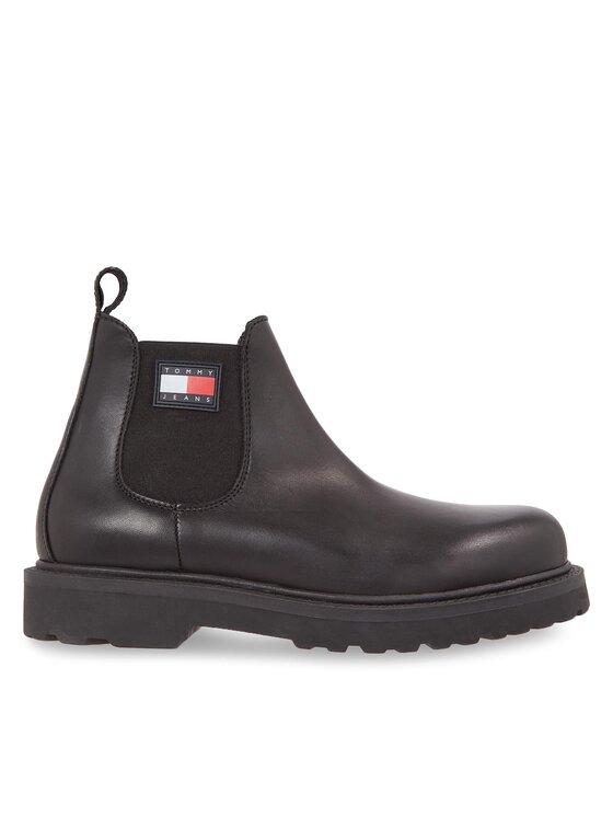 Tommy Jeans Tommy Jeans Μποτίνια Tjm Napa Leather EM0EM01254 Μαύρο