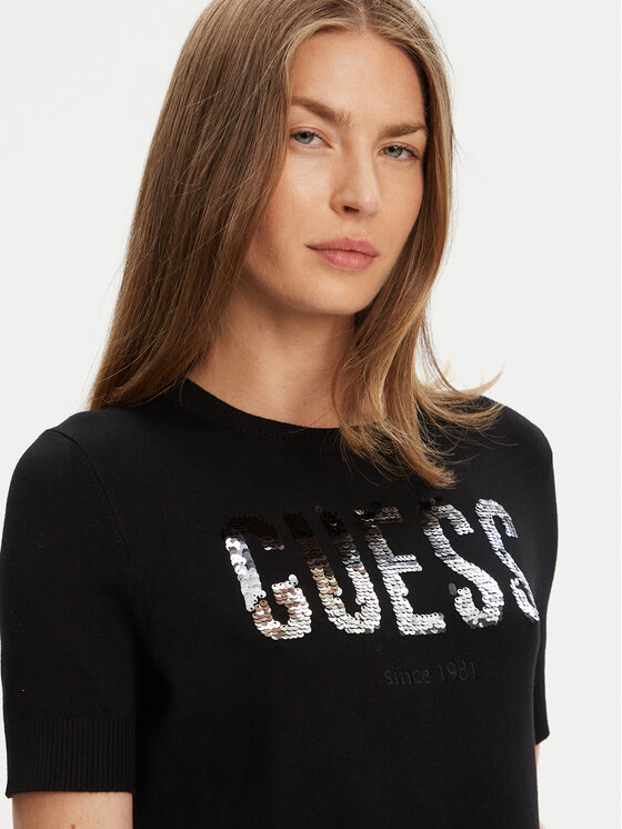 Guess Guess Pulover W5YR25 Z2NQ2 Negru