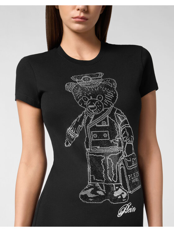 PHILIPP PLEIN PHILIPP PLEIN T-Shirt 27355 Czarny Skin Tight Fit