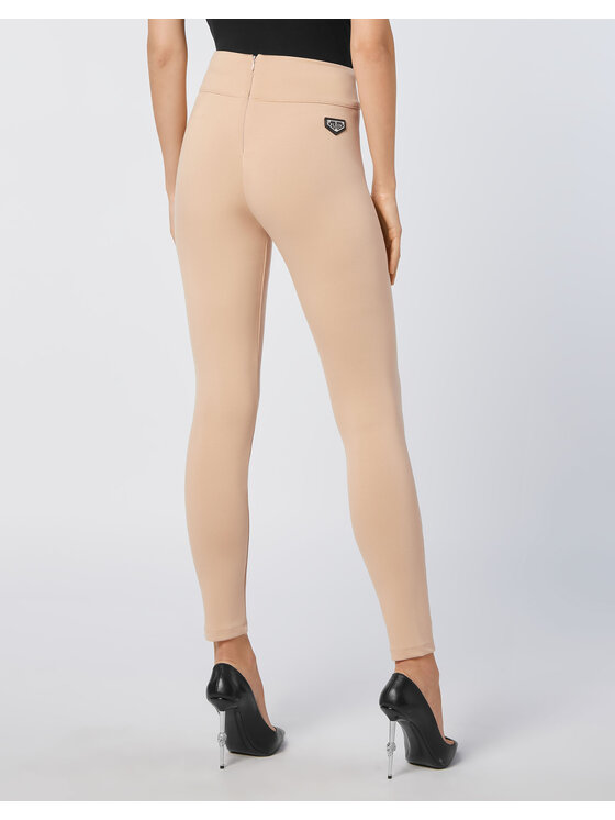 PHILIPP PLEIN PHILIPP PLEIN Legginsy 4687 Beżowy Skin Tight Fit