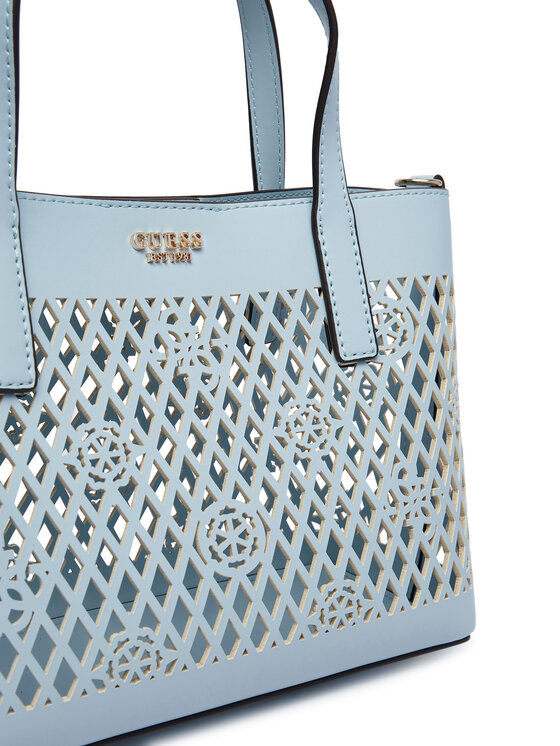 Guess Guess Дамска чанта Letty Mini HWPG99 11750 Светлосин