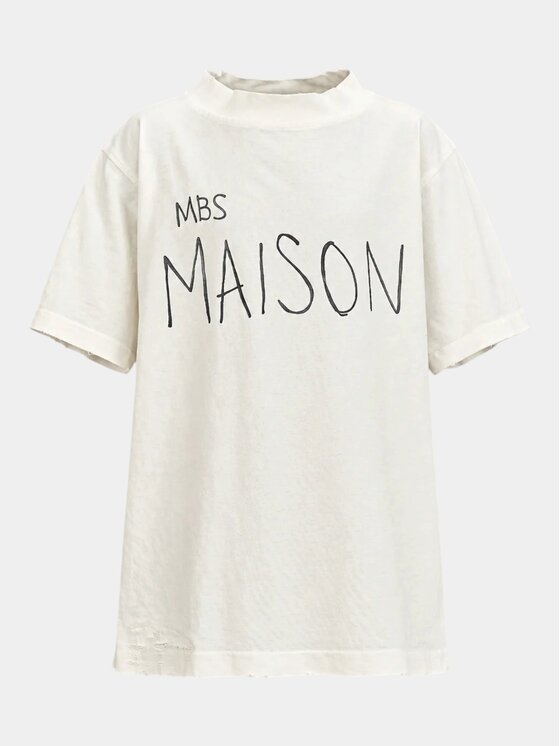 MADE BY SOCIETY MADE BY SOCIETY T-Shirt RAW - T37582 Biały Basic Fit