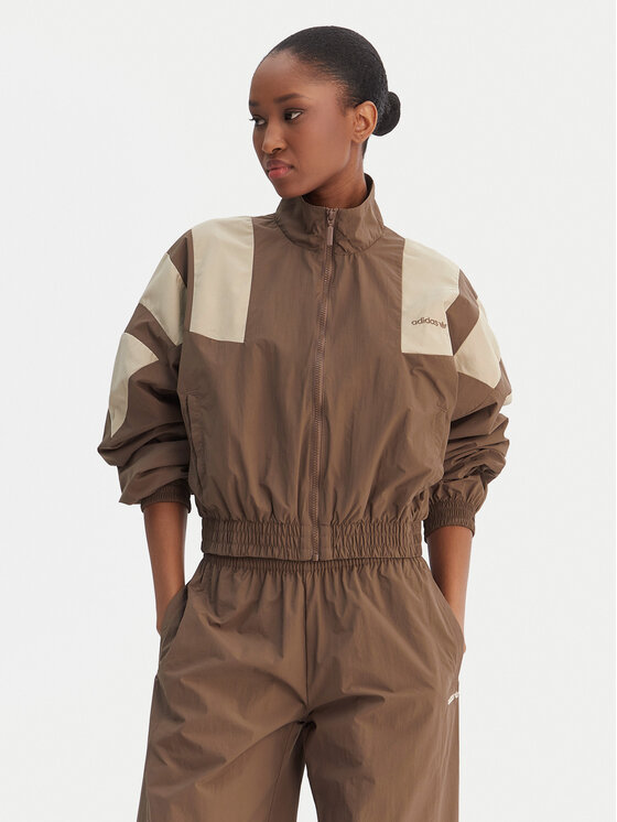 adidas adidas Džemperis Blocked Washed KD8787 Ruda Oversize