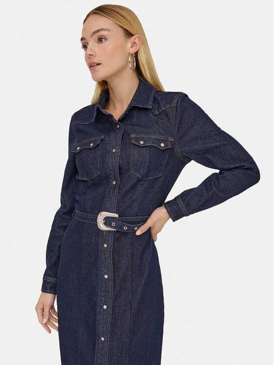 ONLY ONLY Jeans obleka Camomile 15357757 Mornarsko modra Regular Fit