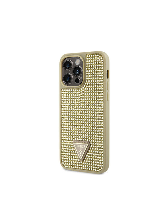 Guess Guess Etui na telefon Rhinestone Triangle Złoty